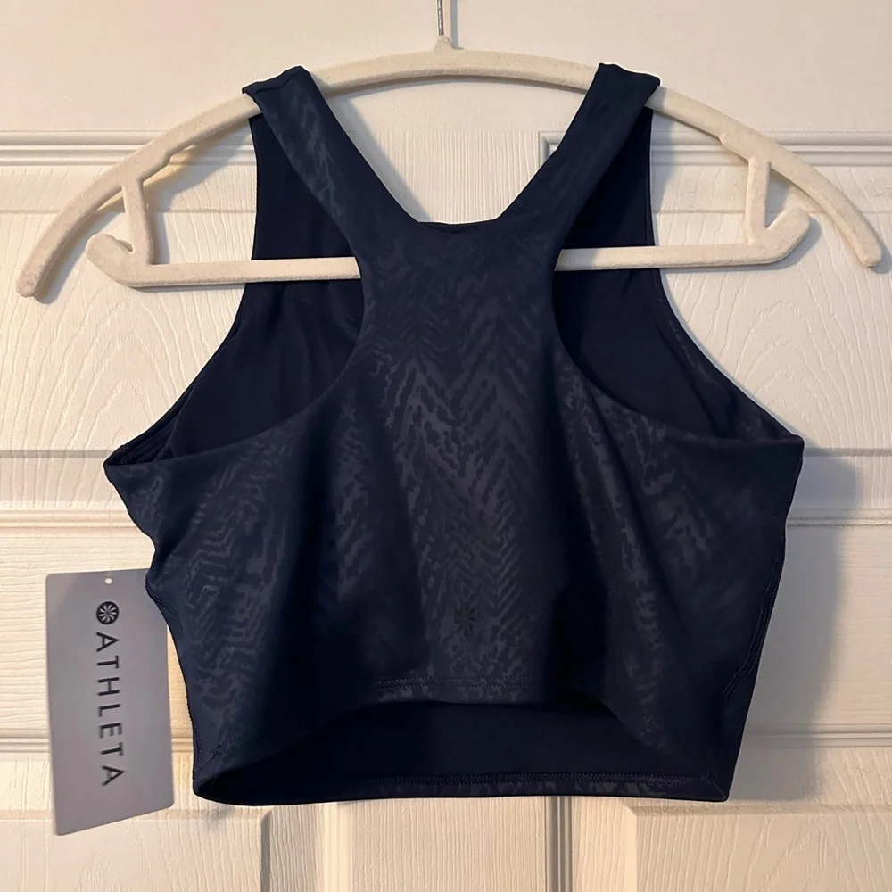 Athleta D-DD Conscious Embossed Crop, XS, Blue - Picture 3 of 13